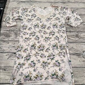 Vintage 80’s Victoria’s Secret Gold Label Cotton Lace Trimmed Nightgown Size LG